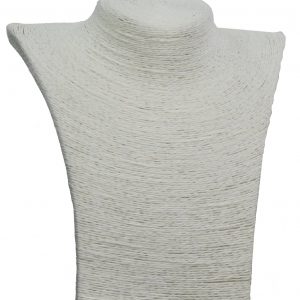 Expositor de collar Esparto Blanco 22cm