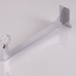 Gancho lama para cristal con hueco para tubo redondo diametro 2,5 lado derecho 30cm
