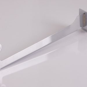 Gancho lama para cristal con hueco para tubo redondo diametro 2,5 lado derecho 35cm