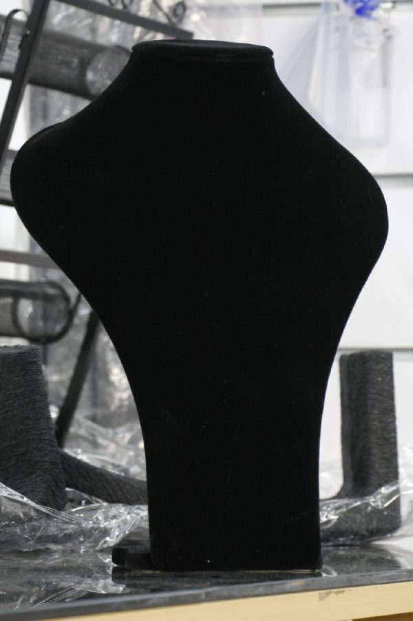 Expositor de collar terciopelo negro 14cm