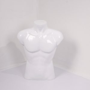 Busto hombre blanco brillante